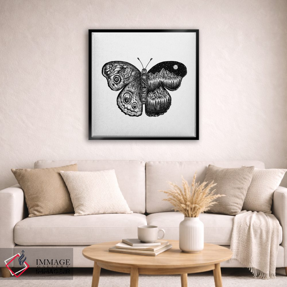 تابلو دکوراتیو پروانه کوهستانی اثر کاری سلون - D3B