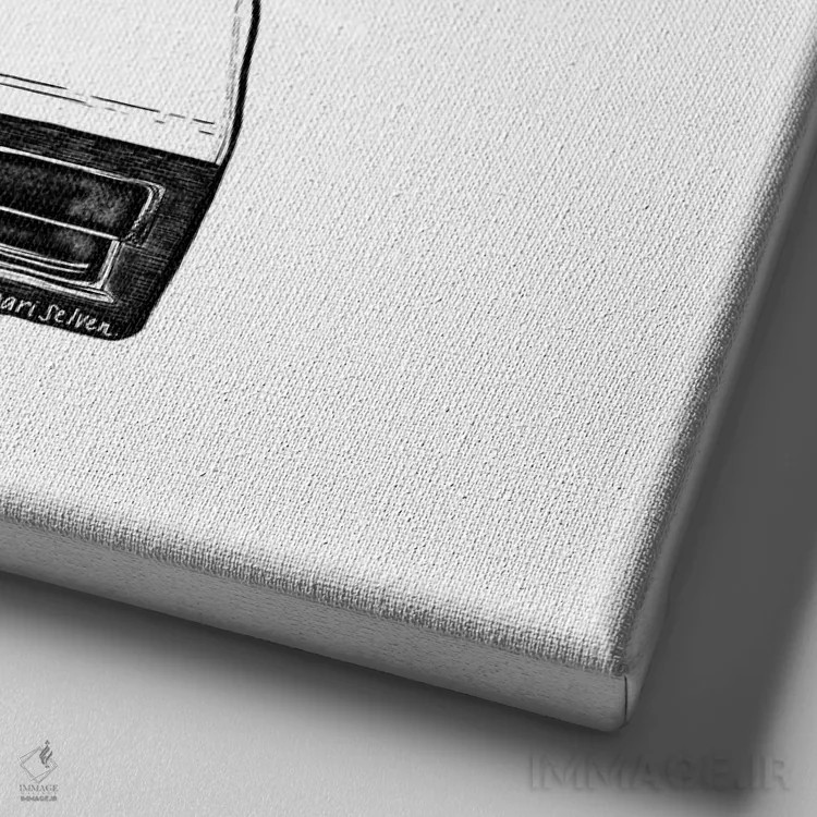 تابلو دکوراتیو پولاروید ۱ اثر کاری سلون - نمای نزدیک بافت بوم