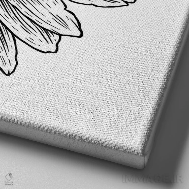 تابلو دکوراتیو آفتابگردان کوهستانی اثر کاری سلون - نمای نزدیک بافت بوم