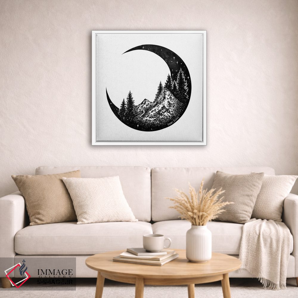 تابلو دکوراتیو ماه کوهستانی اثر کاری سلون - D1W