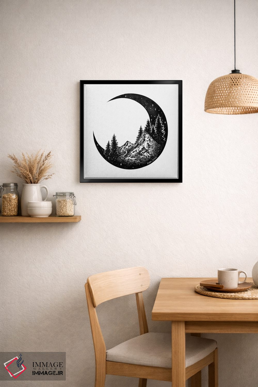 تابلو دکوراتیو ماه کوهستانی اثر کاری سلون - D4B