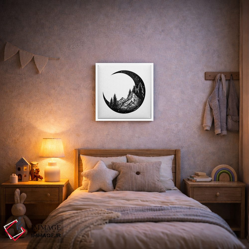 تابلو دکوراتیو ماه کوهستانی اثر کاری سلون - D5W