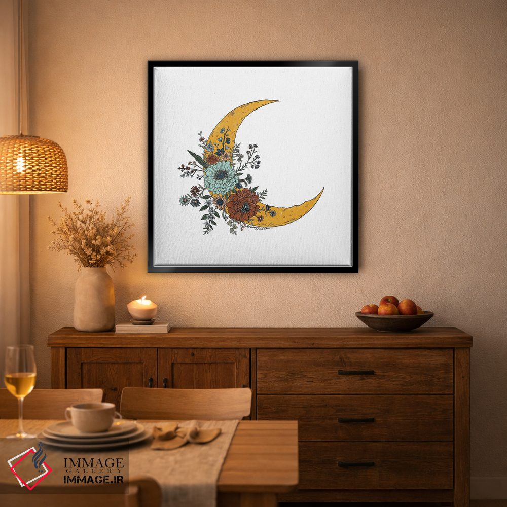 تابلو دکوراتیو شکوفه ماه اثر کاری سلون - D3B