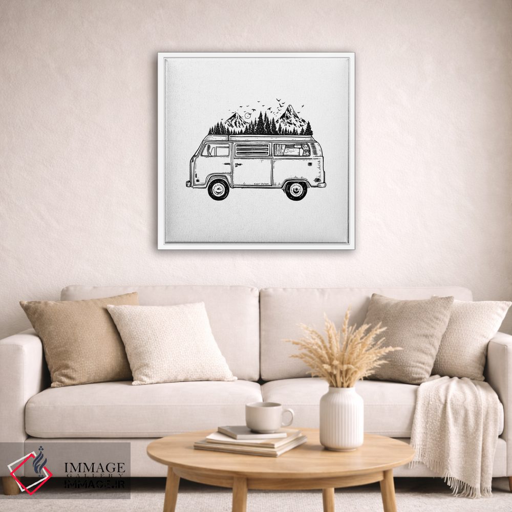 تابلو دکوراتیو ون کوهستانی اثر کاری سلون - D2W