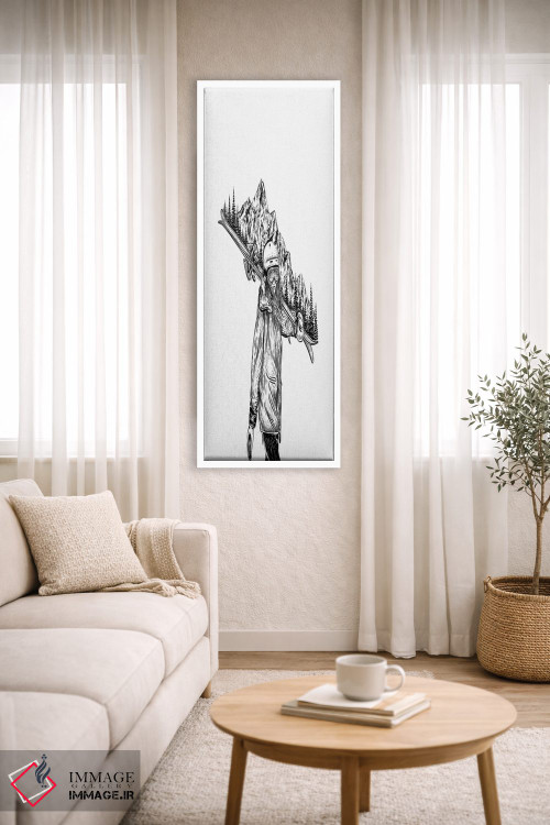 تابلو دکوراتیو دختر اسکی باز کوهستانی اثر کاری سلون - D1W