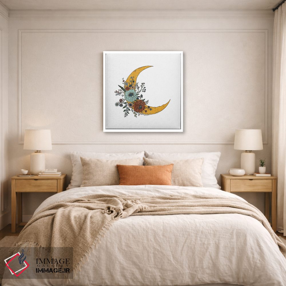 تابلو دکوراتیو شکوفه ماه اثر کاری سلون - D5W