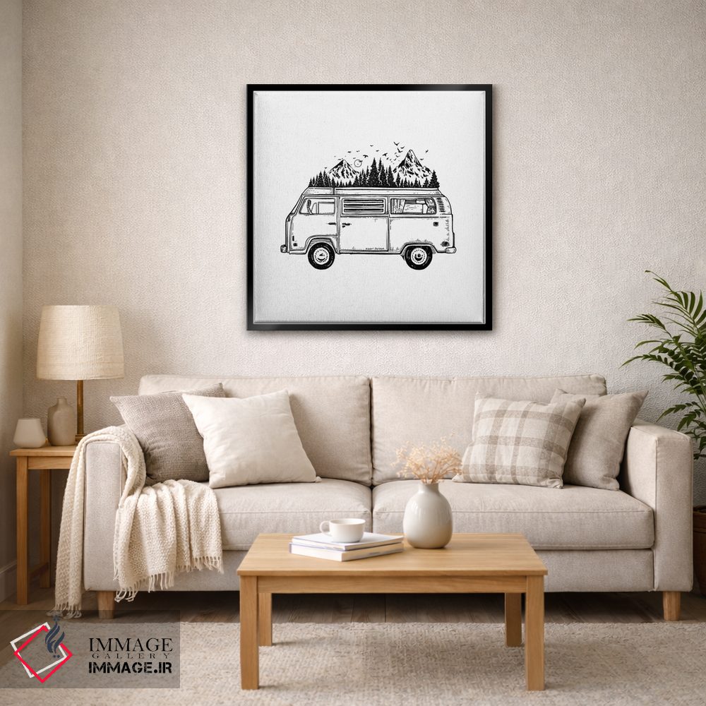 تابلو دکوراتیو ون کوهستانی اثر کاری سلون - D4B