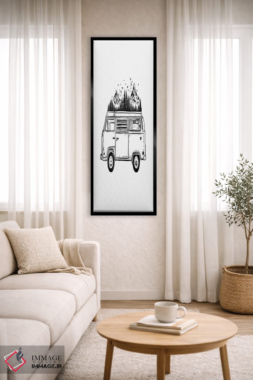 تابلو دکوراتیو ون کوهستانی اثر کاری سلون - D5B