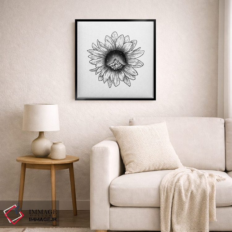 تابلو دکوراتیو آفتابگردان کوهستانی اثر کاری سلون - D6B