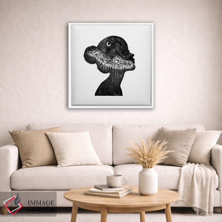 تابلو دکوراتیو سیلوئت کوهستانی اثر کاری سلون - D2W