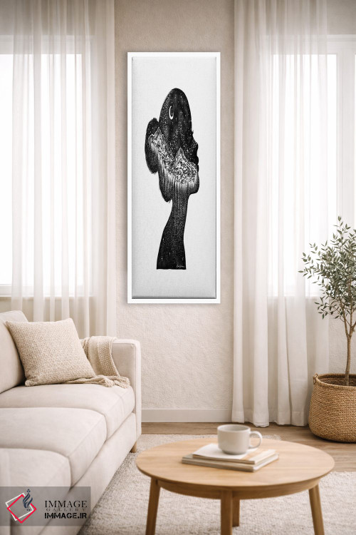 تابلو دکوراتیو سیلوئت کوهستانی اثر کاری سلون - D3W