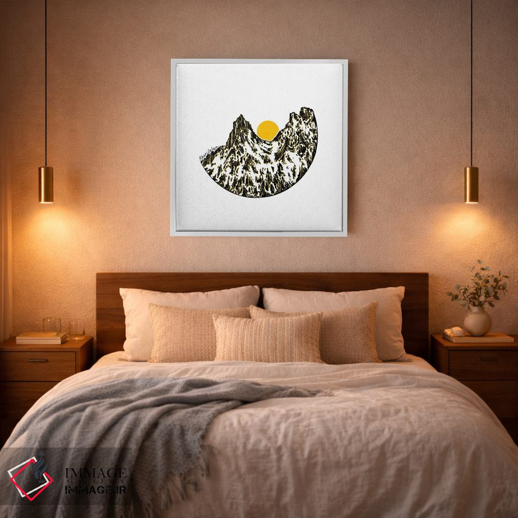 تابلو دکوراتیو خورشید کوهستانی اثر کاری سلون - D2W