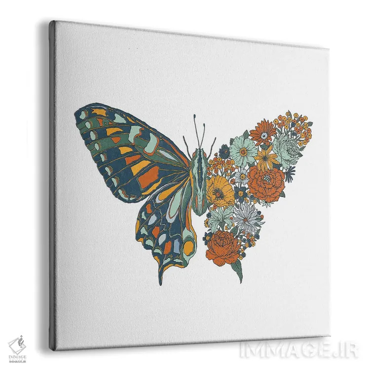 تابلو دکوراتیو پروانه شکوفا اثر کاری سلون - نمای پرسپکتیو محصول