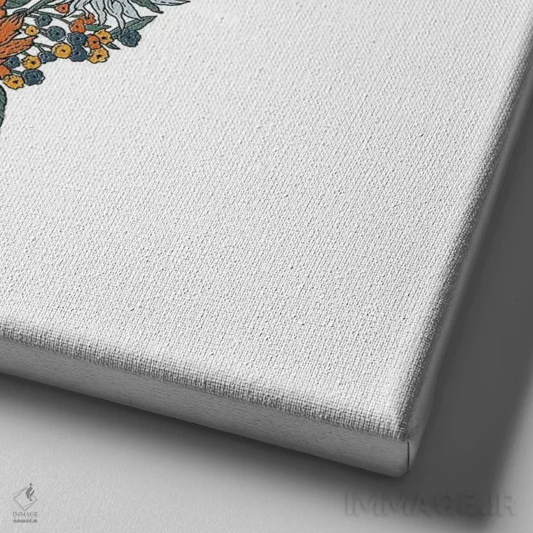 تابلو دکوراتیو پروانه شکوفا اثر کاری سلون - نمای نزدیک بافت بوم