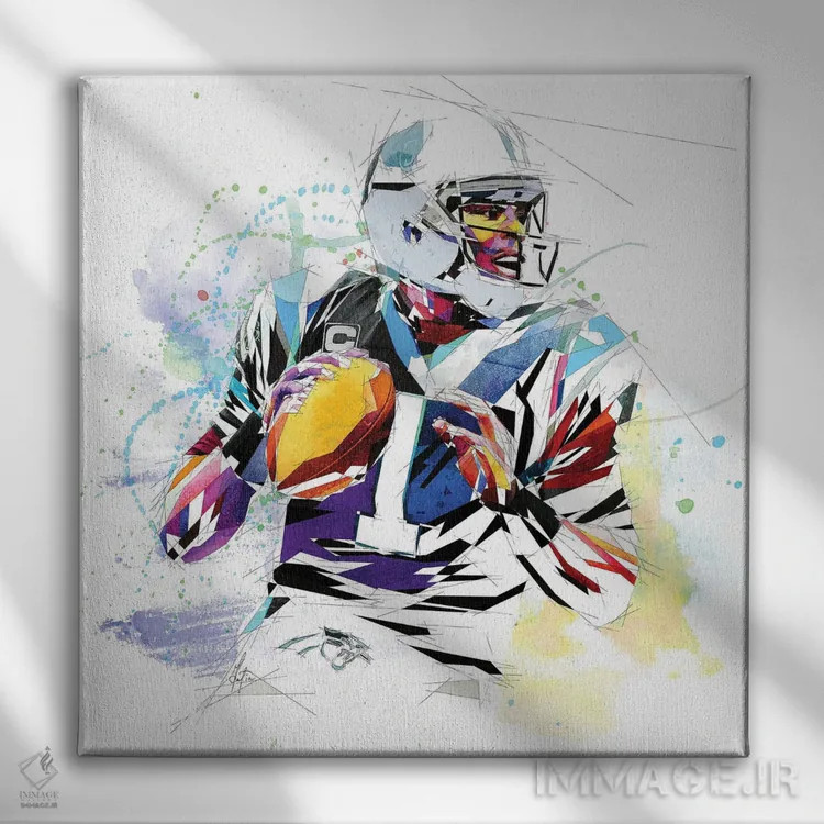 تابلو دکوراتیو کم نیوتون اثر کاتیا اسکای - نمای روبهرو روی دیوار