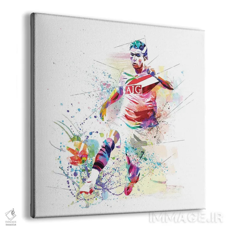 تابلو دکوراتیو کریستیانو رونالدو اثر کاتیا اسکای - نمای پرسپکتیو محصول