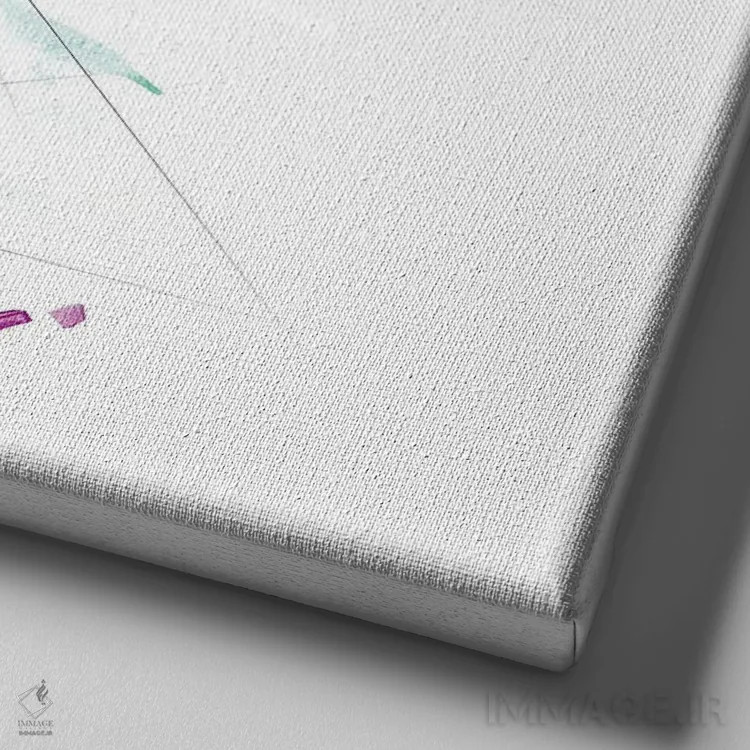 تابلو دکوراتیو بسکتبال و سبد اثر کاتیا اسکای - نمای نزدیک بافت بوم