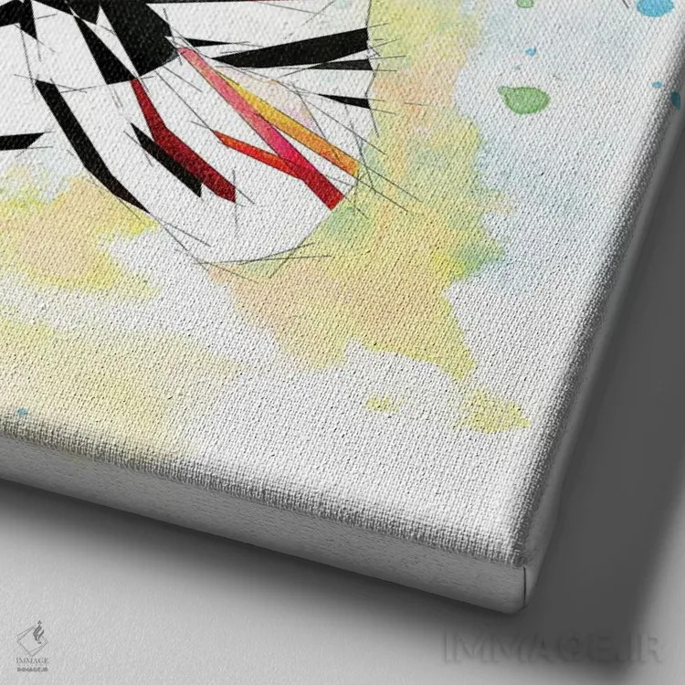 تابلو دکوراتیو کم نیوتون اثر کاتیا اسکای - نمای نزدیک بافت بوم