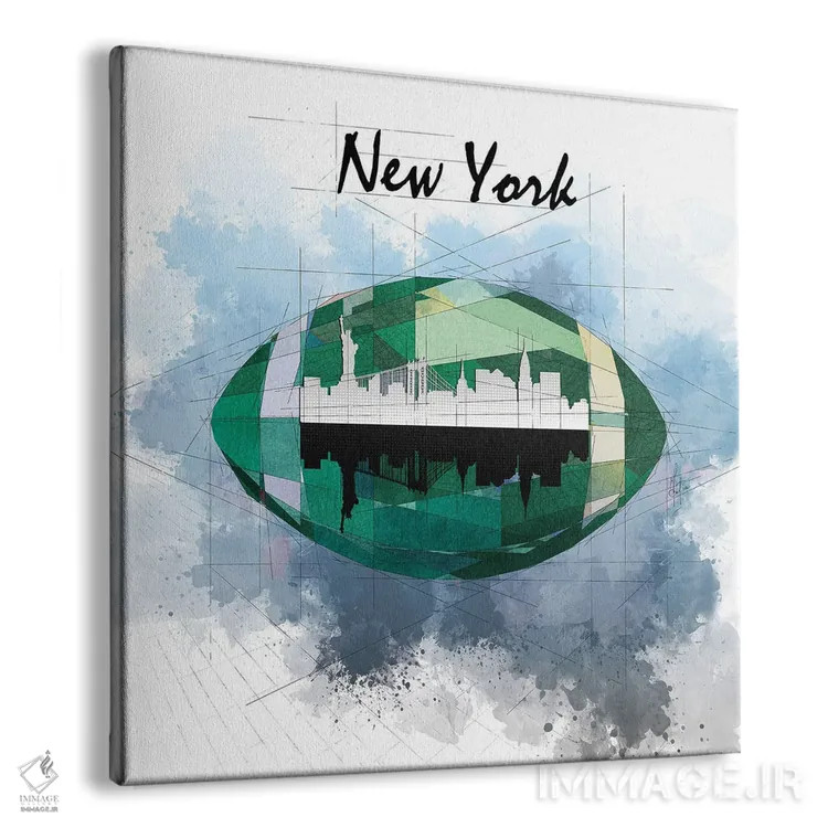 تابلو دکوراتیو نیویورک جتس اثر کاتیا اسکای - نمای پرسپکتیو محصول