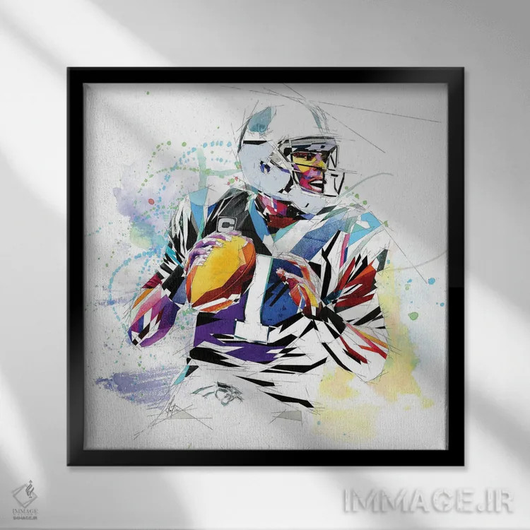 تابلو دکوراتیو کم نیوتون اثر کاتیا اسکای - نمای قابدار مشکی