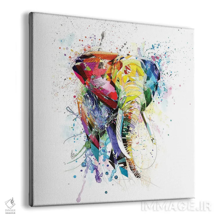 تابلو دکوراتیو فیل اثر کاتیا اسکای - نمای پرسپکتیو محصول