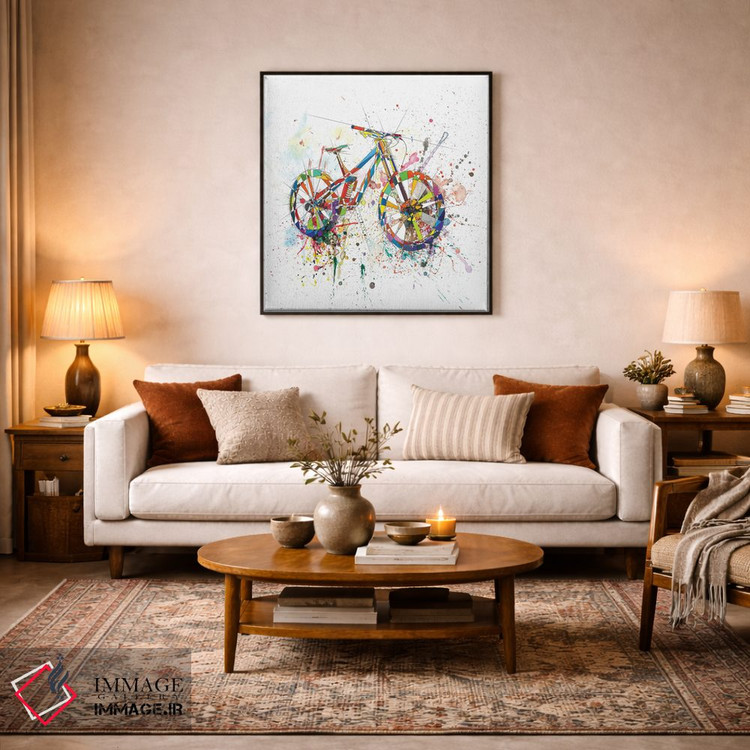 تابلو دکوراتیو دوچرخه اثر کاتیا اسکای - D5B