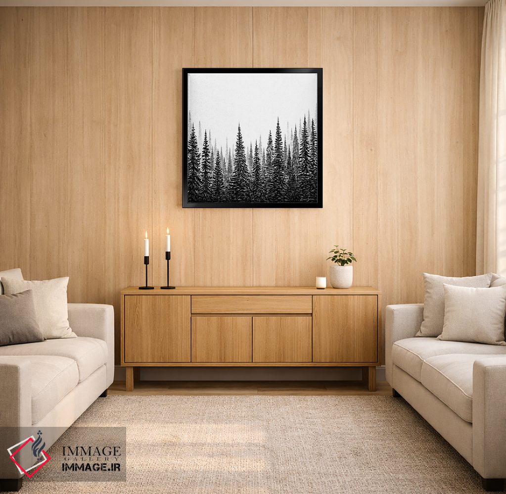 تابلو دکوراتیو منظره درختان ۱ اثر کاری سلون - D3B