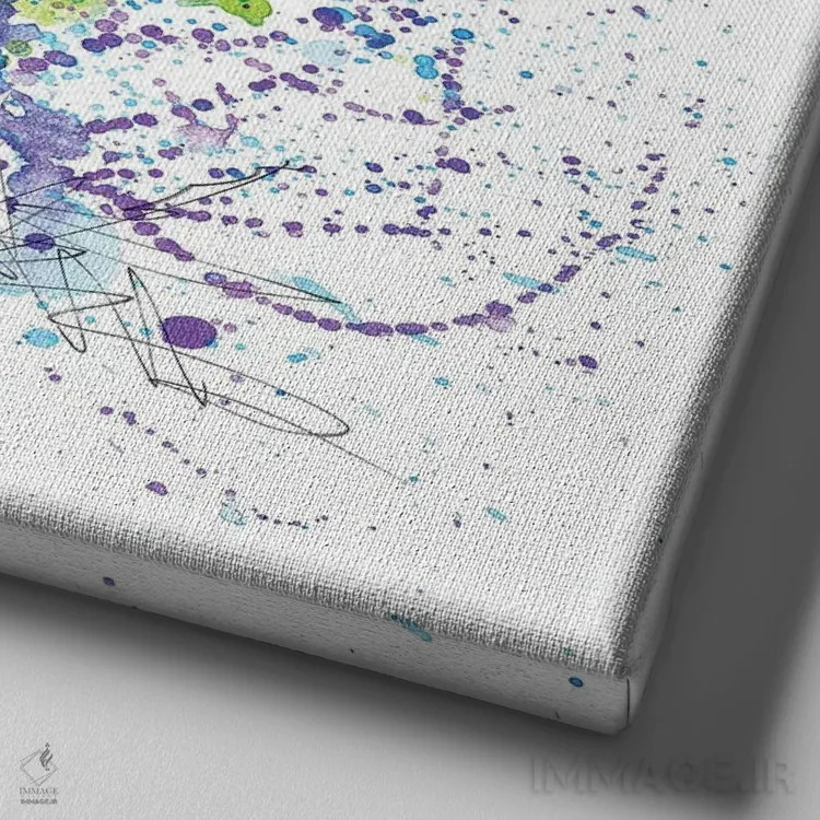 تابلو دکوراتیو کارسون ونتز اثر کاتیا اسکای - نمای نزدیک بافت بوم