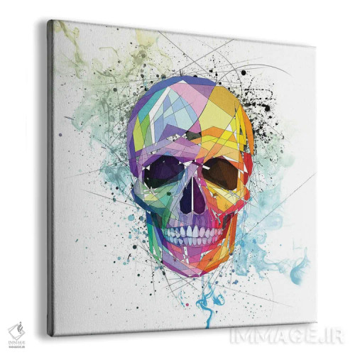 تابلو دکوراتیو جمجمه اثر کاتیا اسکای - نمای پرسپکتیو محصول