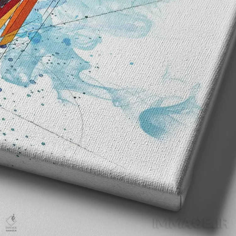 تابلو دکوراتیو جمجمه اثر کاتیا اسکای - نمای نزدیک بافت بوم