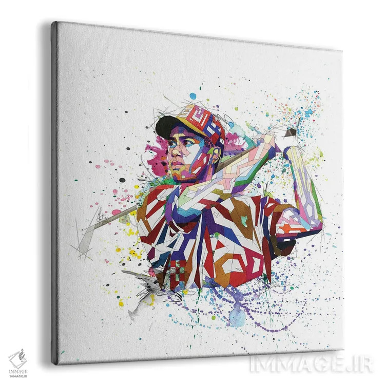 تابلو دکوراتیو تایگر وودز اثر کاتیا اسکای - نمای پرسپکتیو محصول