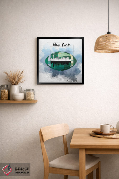 تابلو دکوراتیو نیویورک جتس اثر کاتیا اسکای - D4B