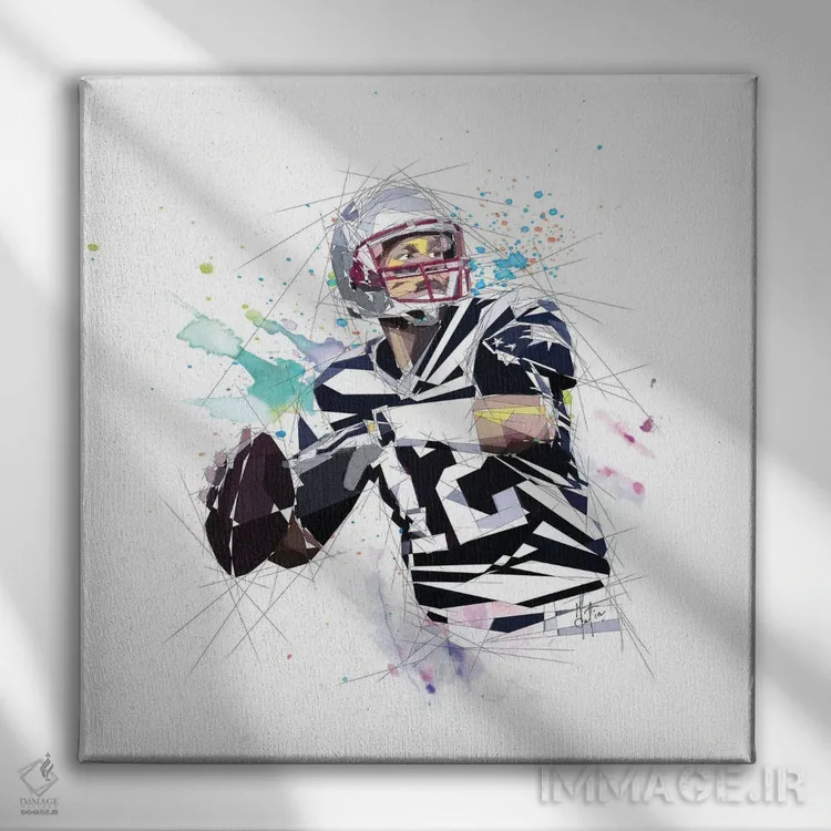 تابلو دکوراتیو تام بردی اثر کاتیا اسکای - نمای روبهرو روی دیوار