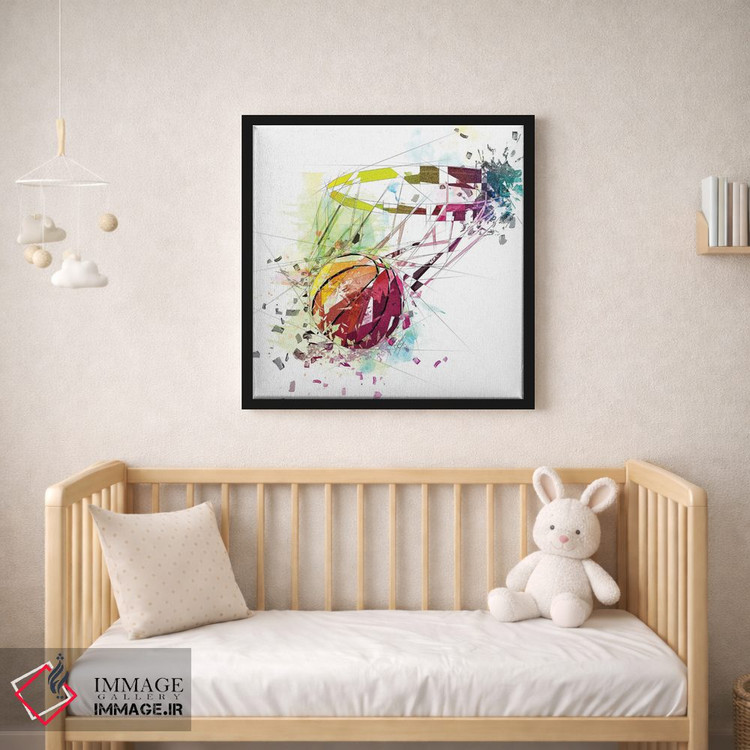 تابلو دکوراتیو بسکتبال و سبد اثر کاتیا اسکای - D2B