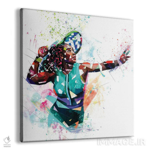 تابلو دکوراتیو سرنا ویلیامز اثر کاتیا اسکای - نمای پرسپکتیو محصول