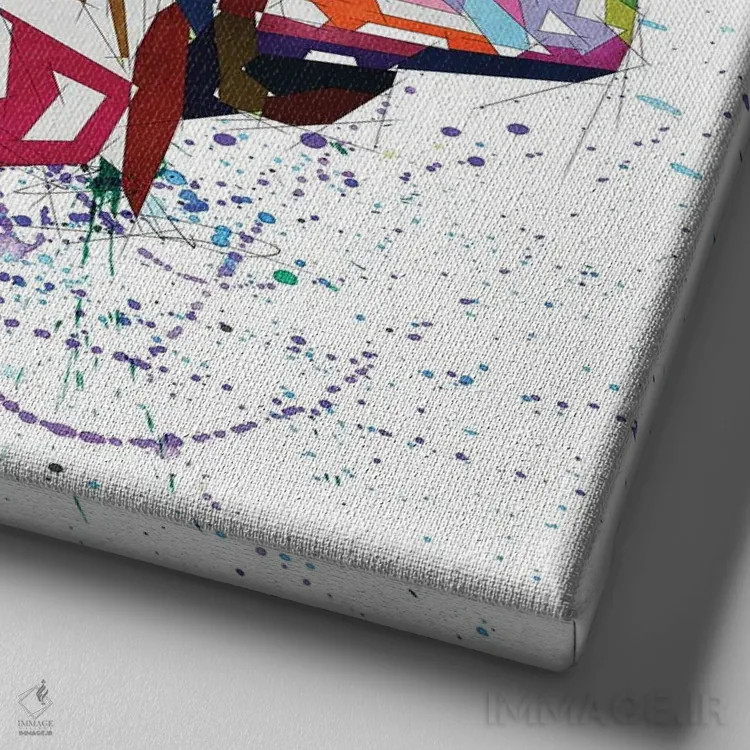 تابلو دکوراتیو تایگر وودز اثر کاتیا اسکای - نمای نزدیک بافت بوم