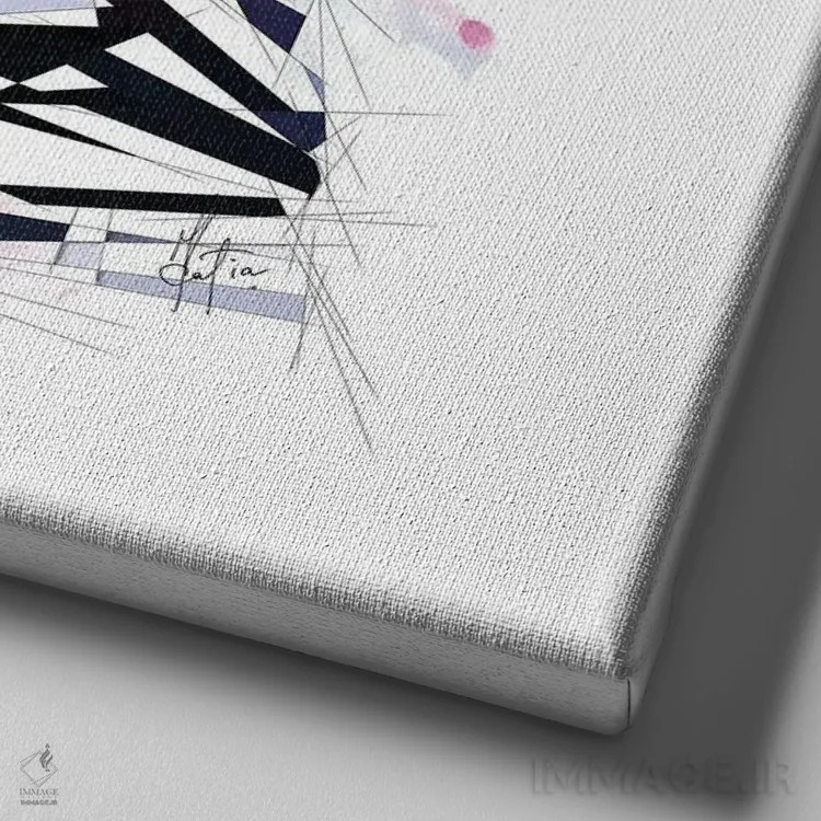 تابلو دکوراتیو تام بردی اثر کاتیا اسکای - نمای نزدیک بافت بوم