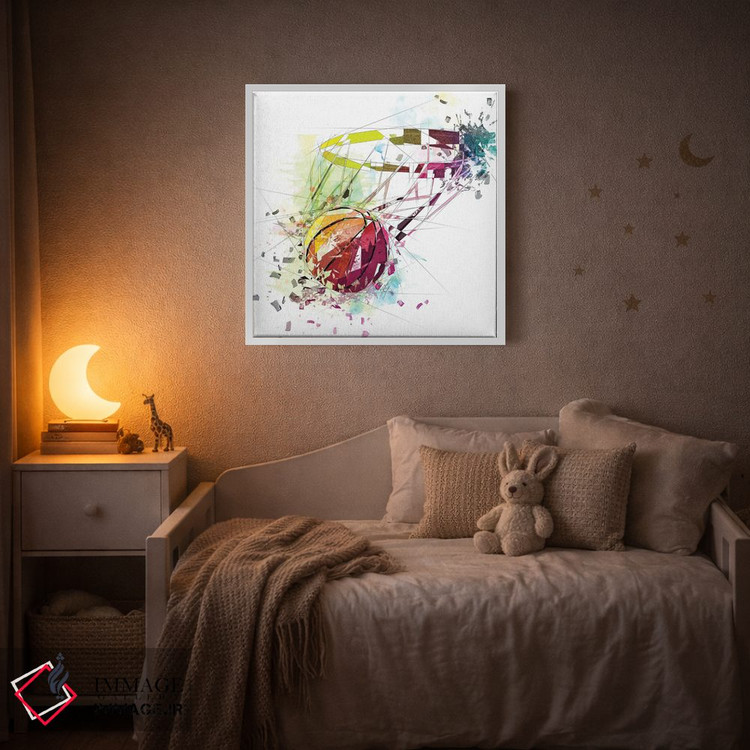 تابلو دکوراتیو بسکتبال و سبد اثر کاتیا اسکای - D4W