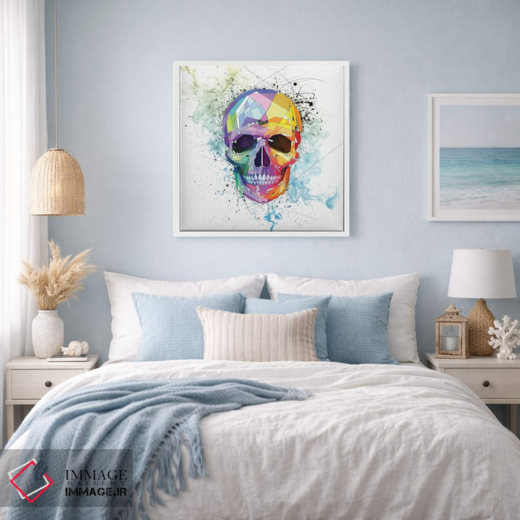 تابلو دکوراتیو جمجمه اثر کاتیا اسکای - D3W