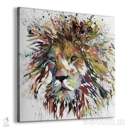 تابلو دکوراتیو شیر طبیعت اثر کاتیا اسکای - نمای پرسپکتیو محصول