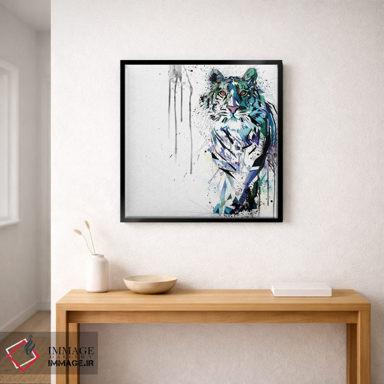 تابلو دکوراتیو ببر آبی اثر کاتیا اسکای - D1B