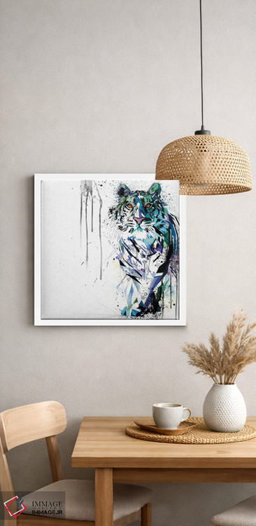 تابلو دکوراتیو ببر آبی اثر کاتیا اسکای - D3W