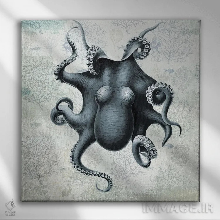 تابلو مینیمال اقیانوسیا II اثر کارن اسمیت - نمای روبهرو روی دیوار