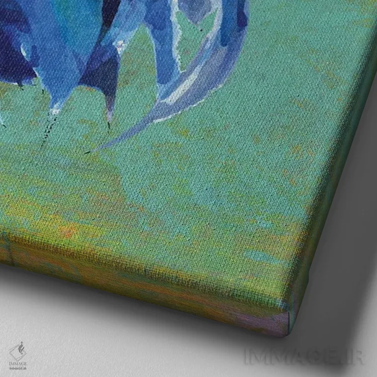 تابلو دکوراتیو جوجه شیک ۲ اثر کارن اسمیت - نمای نزدیک بافت بوم