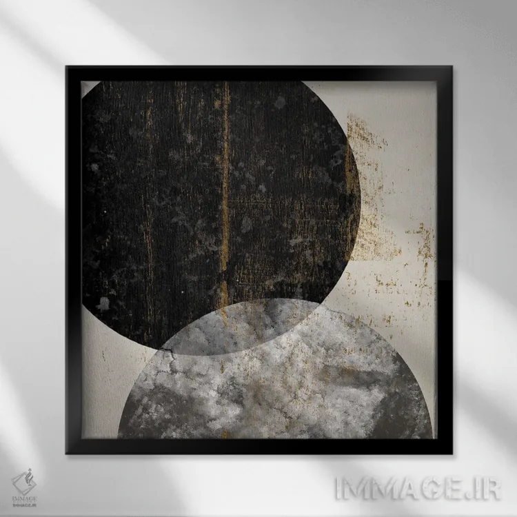 تابلو انتزاعی چهارراهی ۲ اثر کارن اسمیت - نمای قابدار مشکی