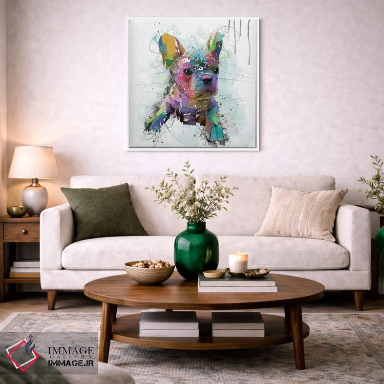 تابلو دکوراتیو توله بولداگ فرانسوی اثر کاتیا اسکای - D3W