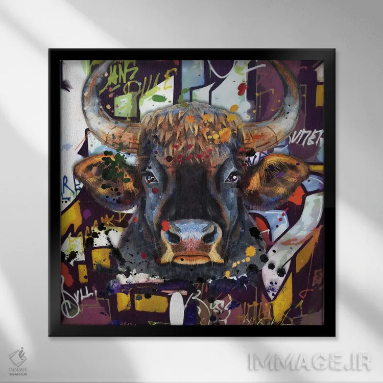 تابلو دکوراتیو قلدر اثر کارن اسمیت - نمای قابدار مشکی