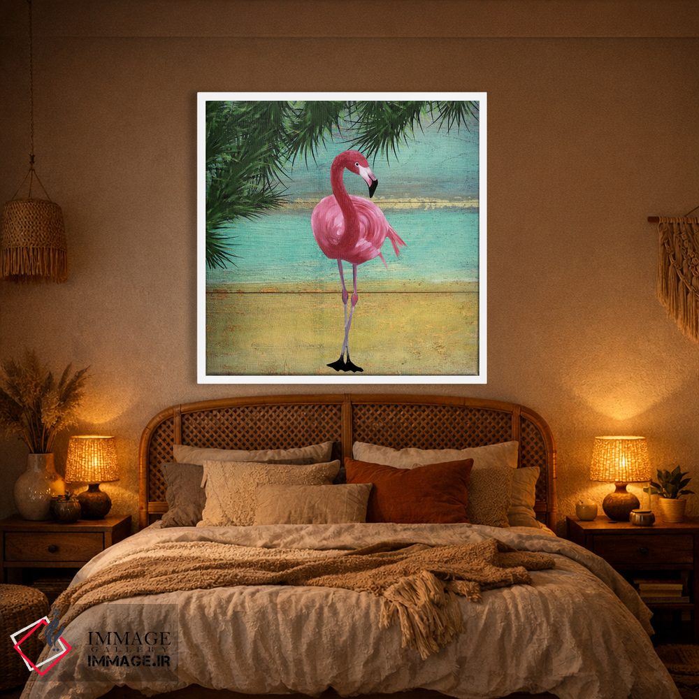تابلو دکوراتیو قاب فلامینگو ۲ اثر کارن اسمیت - D1W