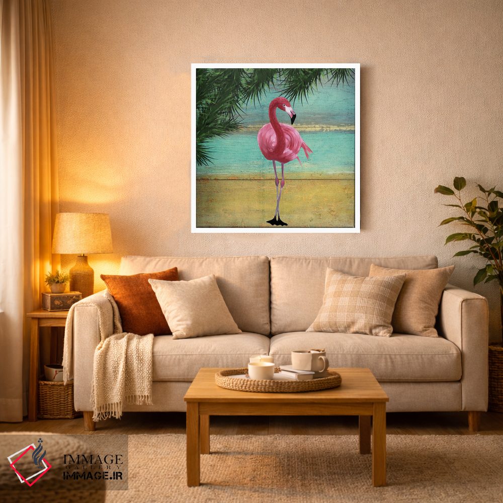تابلو دکوراتیو قاب فلامینگو ۲ اثر کارن اسمیت - D4W