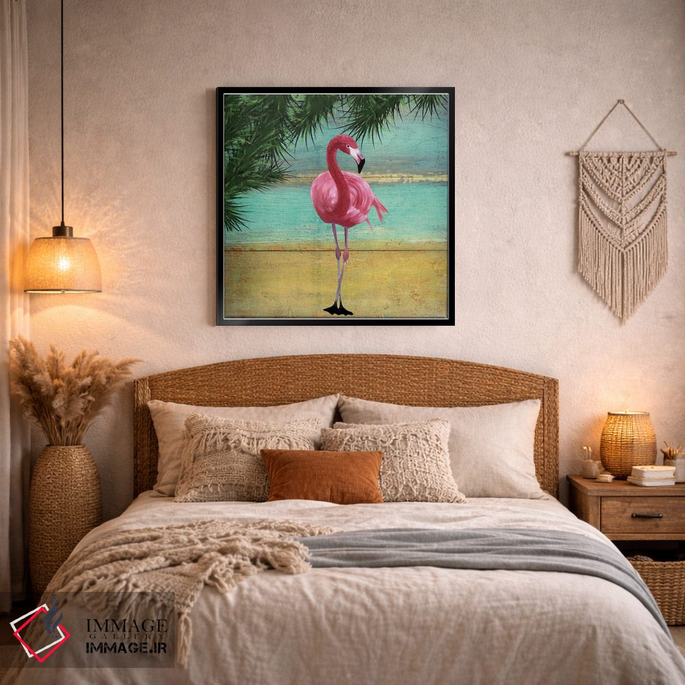 تابلو دکوراتیو قاب فلامینگو ۲ اثر کارن اسمیت - D5B